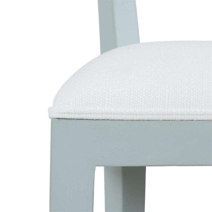 Bramble - Beatrice Counter Stool in Vintage Moss Green w/ Arctic White Performance Fabric & Rattan Natural on Back (Set of 2) - 28736VMGSF204RNAT--LDT