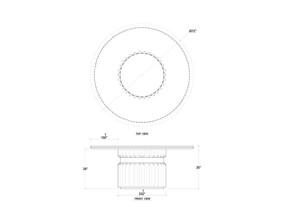 Bramble - Colorado Round Dining Table 72'' - BR-28742 - GreatFurnitureDeal