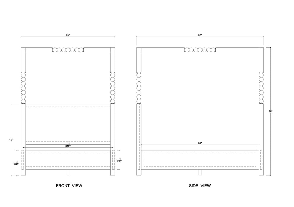 Bramble - Cholet Poster Queen Bed In Fruitwood - 28745FRW----- - GreatFurnitureDeal