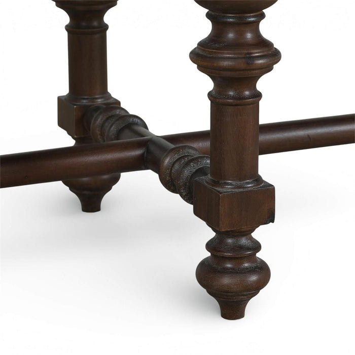 Bramble - Savannah Large Bench in Walnut Finish w/ Thames Natural Performance Fabric - 28748WLTSF247----