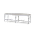 Bramble - Savannah Large Bench in True White w/ Natural Performance Fabric - 28748TRWSF215---- - GreatFurnitureDeal