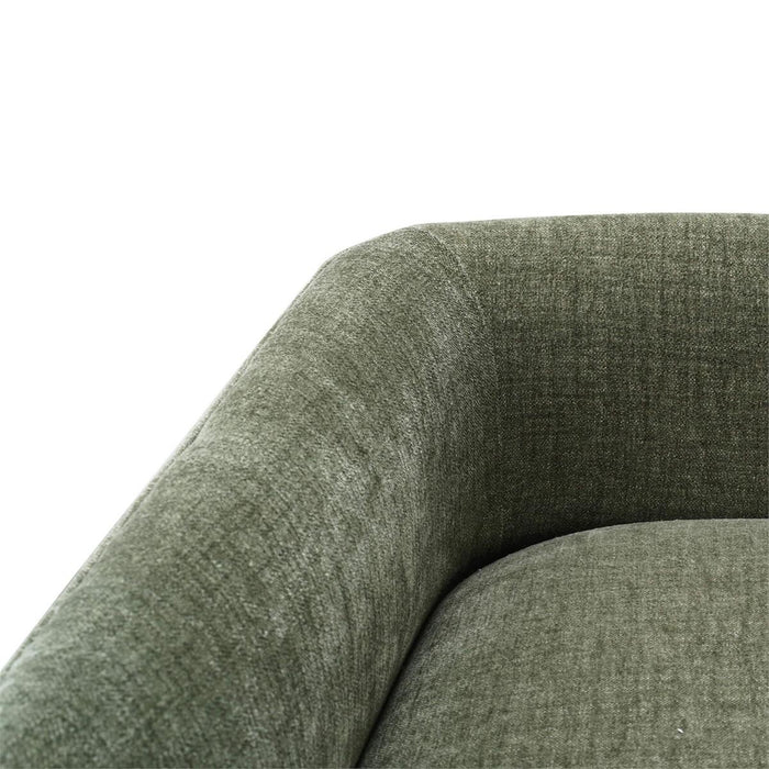 Bramble - Vannes Bench w/ Legs in Walnut & w/ Thames Moss Green Performance Fabric - 28753WLTSF244----
