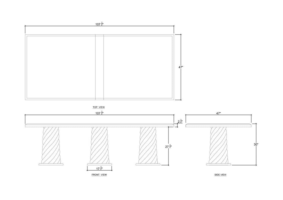 Bramble - Belvedere Rectangular Dining Table - BR-28763