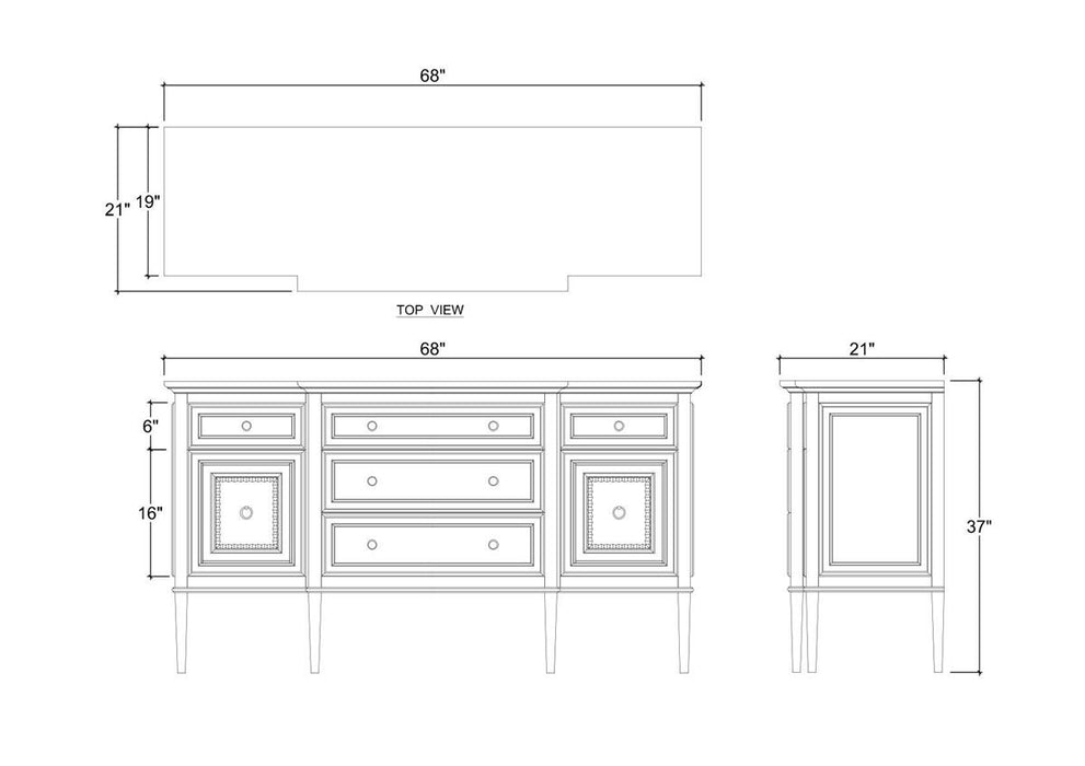 Bramble - Vivienne Sideboard in Walnut - 28777WLT-----