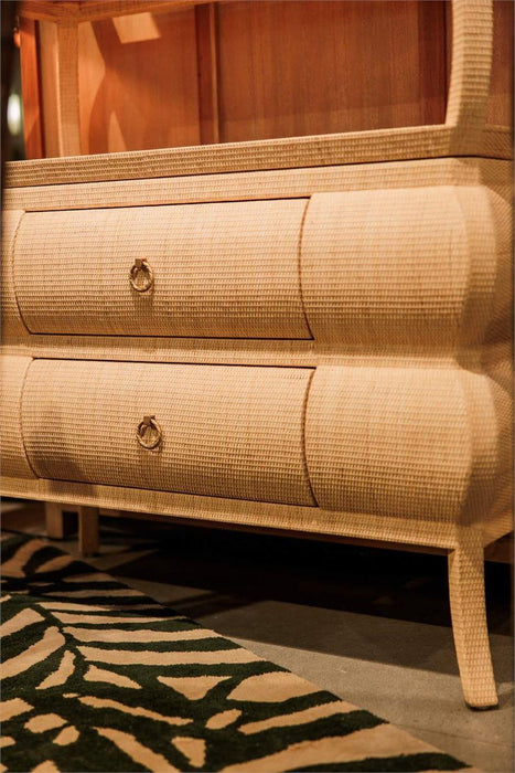Bramble - Savannah Open Bookcase w/ Rattan - BR-28789