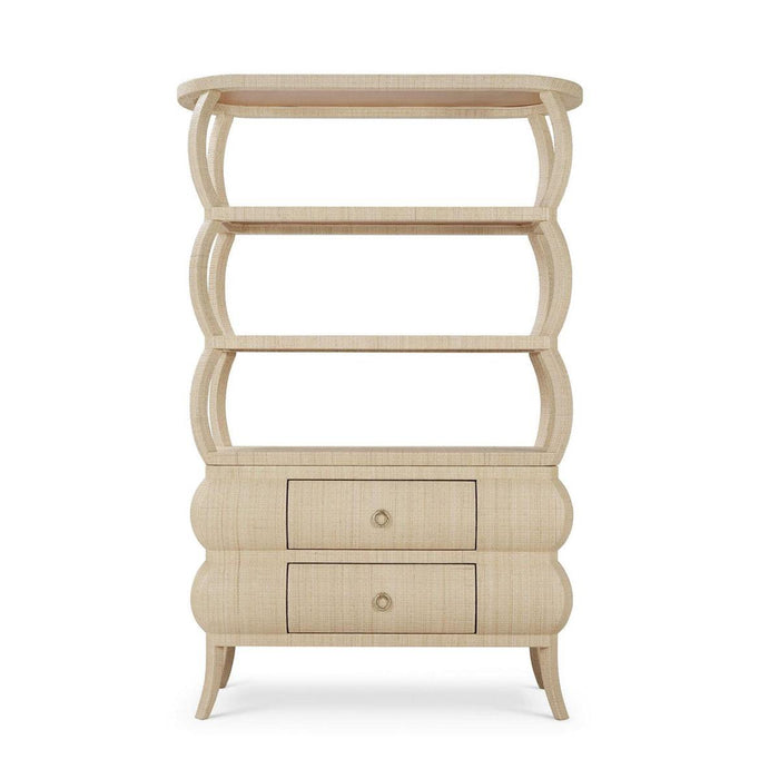 Bramble - Savannah Open Bookcase w/ Rattan - BR-28789