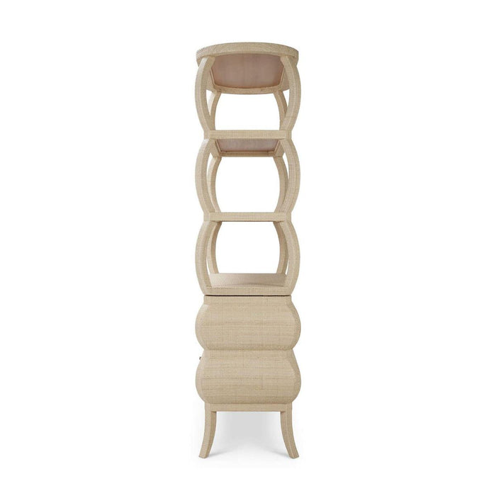 Bramble - Savannah Open Bookcase w/ Rattan - BR-28789