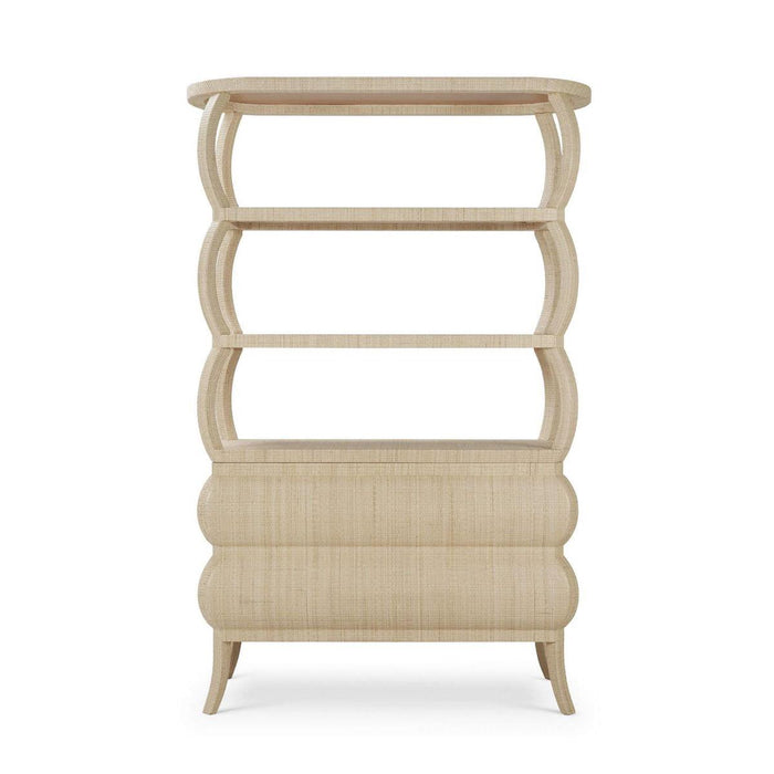 Bramble - Savannah Open Bookcase w/ Rattan - BR-28789