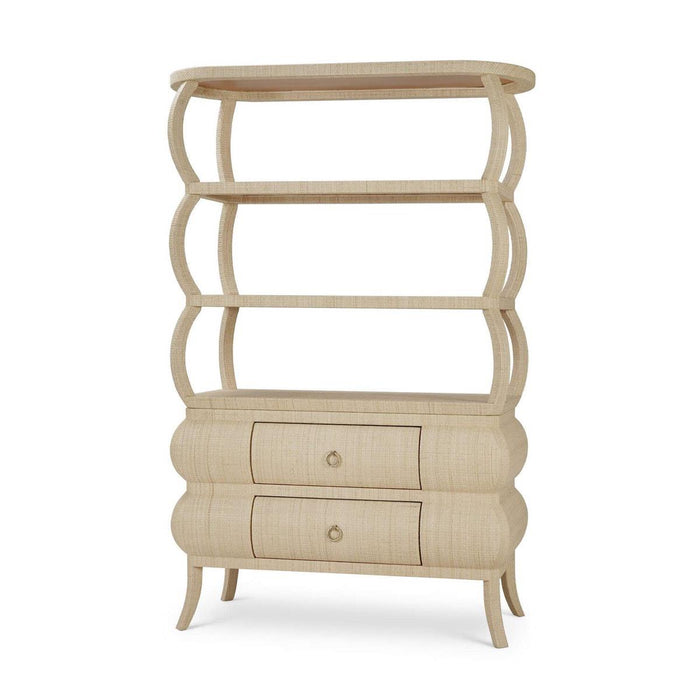 Bramble - Savannah Open Bookcase w/ Rattan - BR-28789