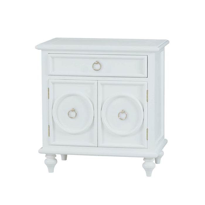 Bramble - Savannah 2-Door Bedside Table in White Harvest, Light Distressed - US-WS-28804WHD----LDT