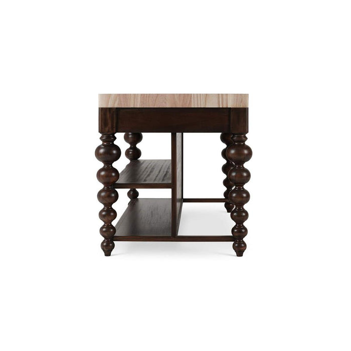Bramble - Soluna Kitchen Island w/ Butcher Block - BR-28808