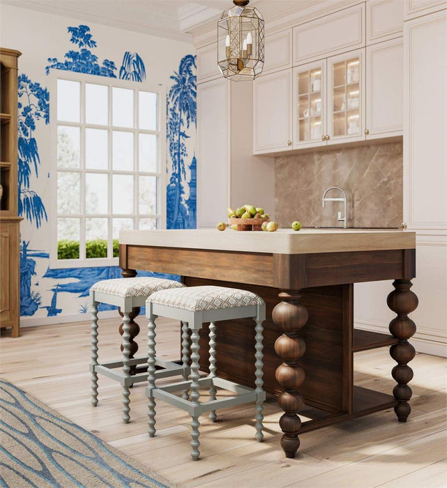 Bramble - Soluna Kitchen Island w/ Butcher Block - BR-28808