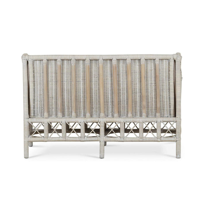 Bramble - Rabana Rattan Loveseat in White Wash Rattan w/ Oatmeal Boucle Chenille Performance Fabric Cushion - 28826RWWSSF265----