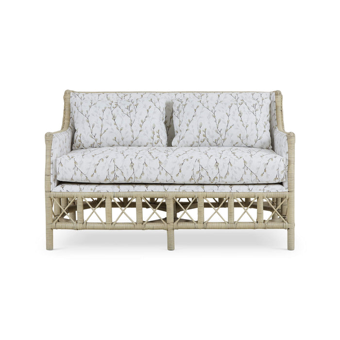 Bramble - Rabana Rattan Loveseat in Natural Rattan w/ Whisper Word Fabric Cushion - 28826RNATSF225---- - GreatFurnitureDeal