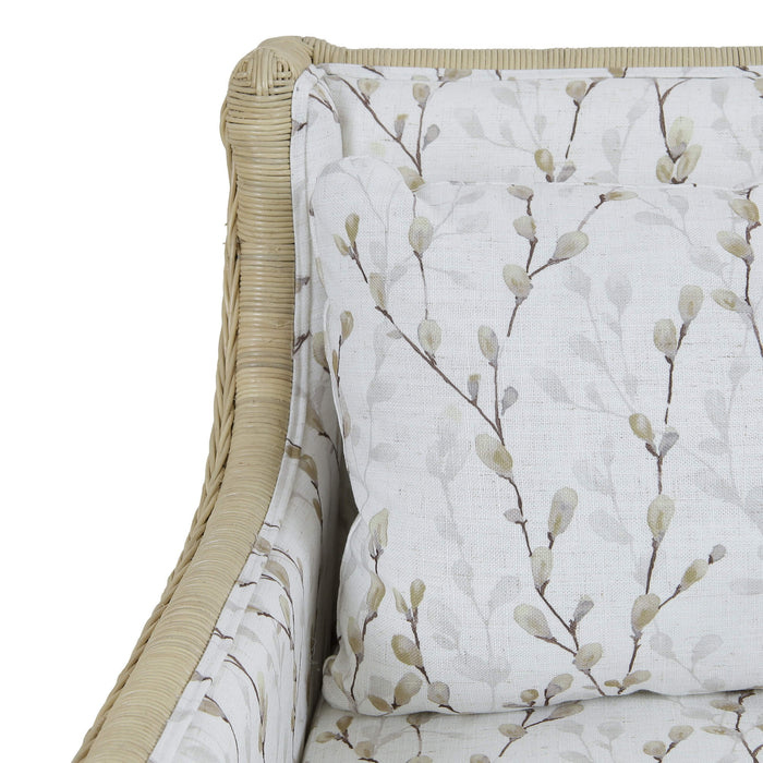 Bramble - Rabana Rattan Loveseat in Natural Rattan w/ Whisper Word Fabric Cushion - 28826RNATSF225---- - GreatFurnitureDeal
