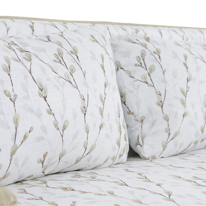 Bramble - Rabana Rattan Loveseat in Natural Rattan w/ Whisper Word Fabric Cushion - 28826RNATSF225---- - GreatFurnitureDeal