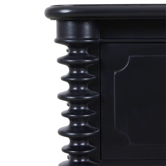 Bramble - Milano 2 Drawer Bedside Table in Batavia Black - 28834BBA----- - GreatFurnitureDeal
