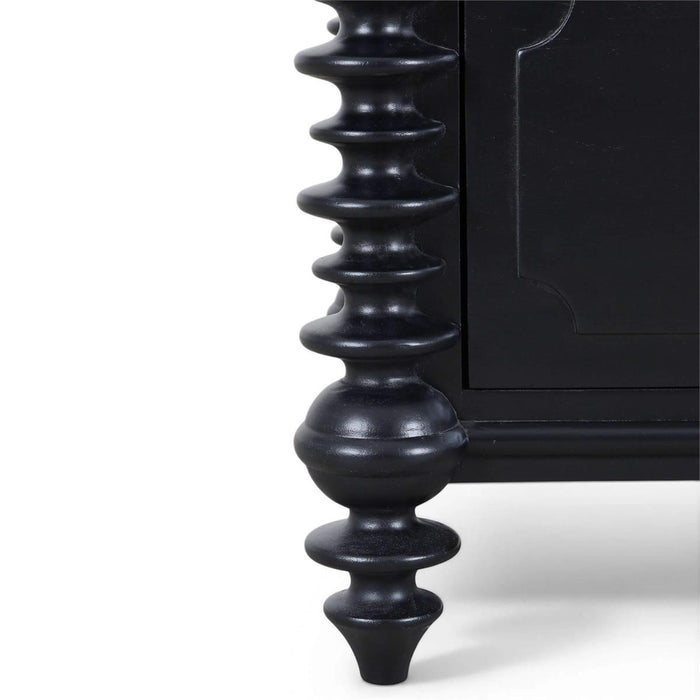 Bramble - Milano 2 Drawer Bedside Table in Batavia Black - 28834BBA----- - GreatFurnitureDeal