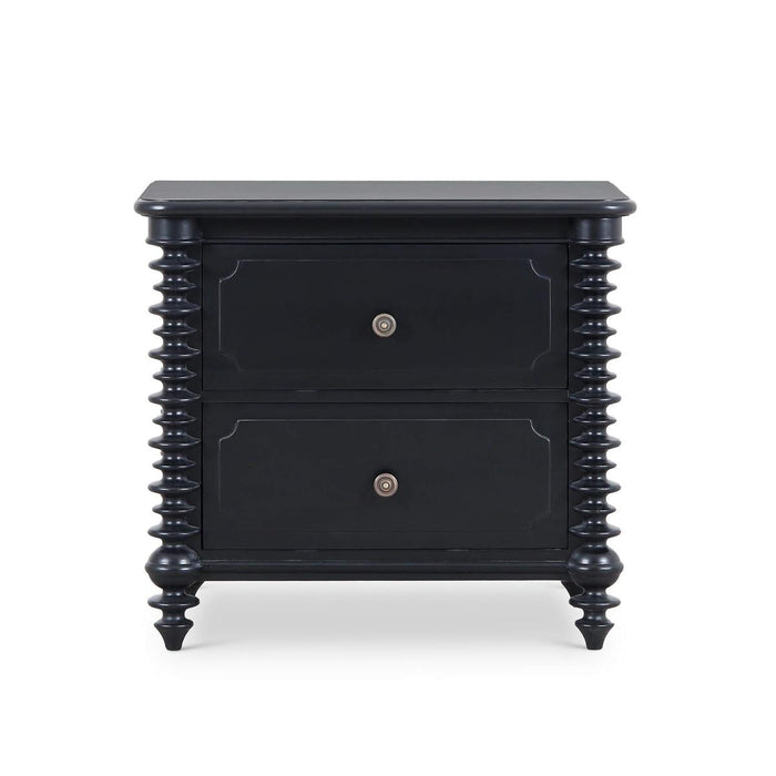 Bramble - Milano 2 Drawer Bedside Table in Batavia Black - 28834BBA----- - GreatFurnitureDeal