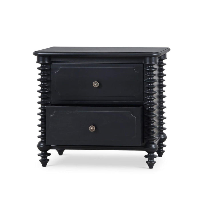 Bramble - Milano 2 Drawer Bedside Table in Batavia Black - 28834BBA----- - GreatFurnitureDeal