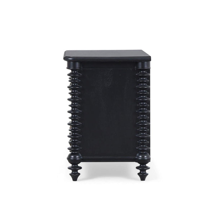 Bramble - Milano 2 Drawer Bedside Table in Batavia Black - 28834BBA----- - GreatFurnitureDeal