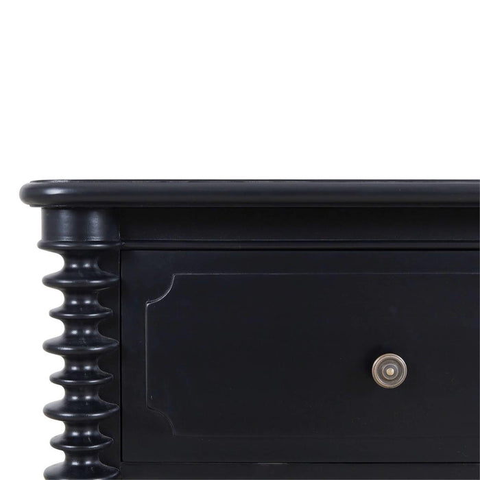 Bramble - Milano 2 Drawer Bedside Table in Batavia Black - 28834BBA----- - GreatFurnitureDeal