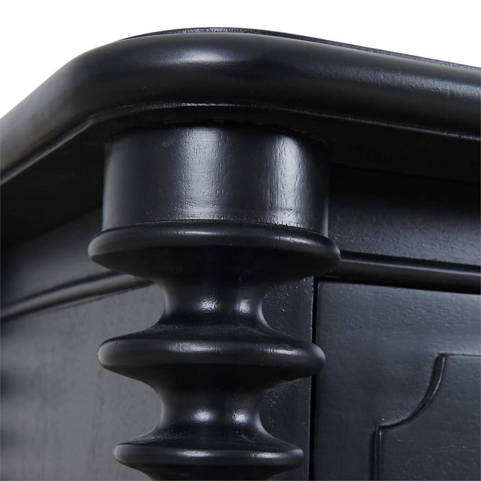 Bramble - Milano 2 Drawer Bedside Table in Batavia Black - 28834BBA----- - GreatFurnitureDeal