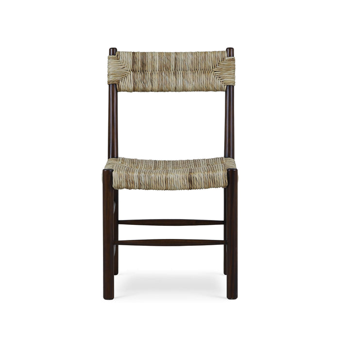 Bramble - Lenox Dining Chair w/ Rush Seat in Matt Teak Brown -Set of 2- 28934MTB----- - GreatFurnitureDeal