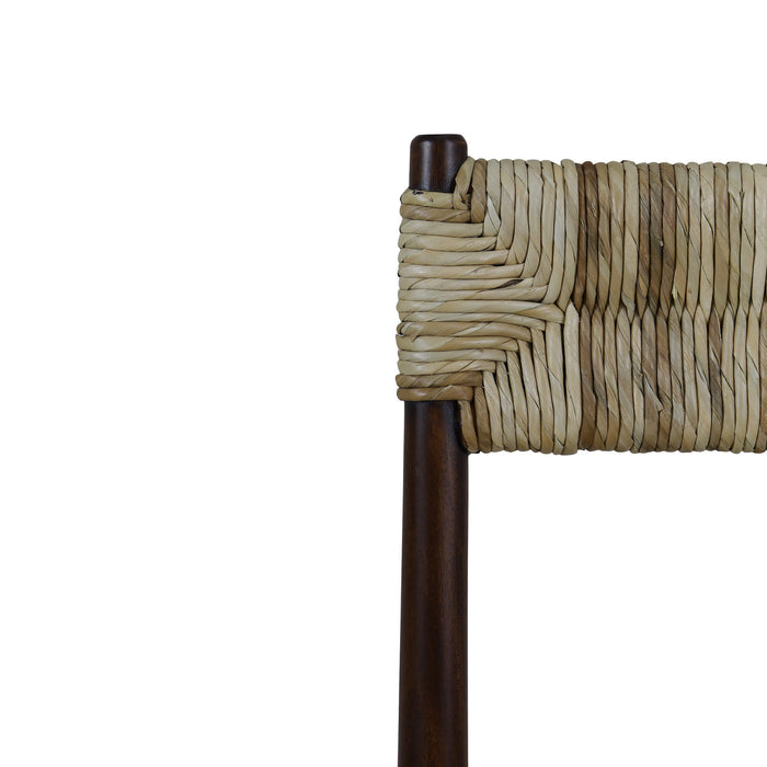 Bramble - Lenox Dining Chair w/ Rush Seat in Matt Teak Brown -Set of 2- 28934MTB----- - GreatFurnitureDeal