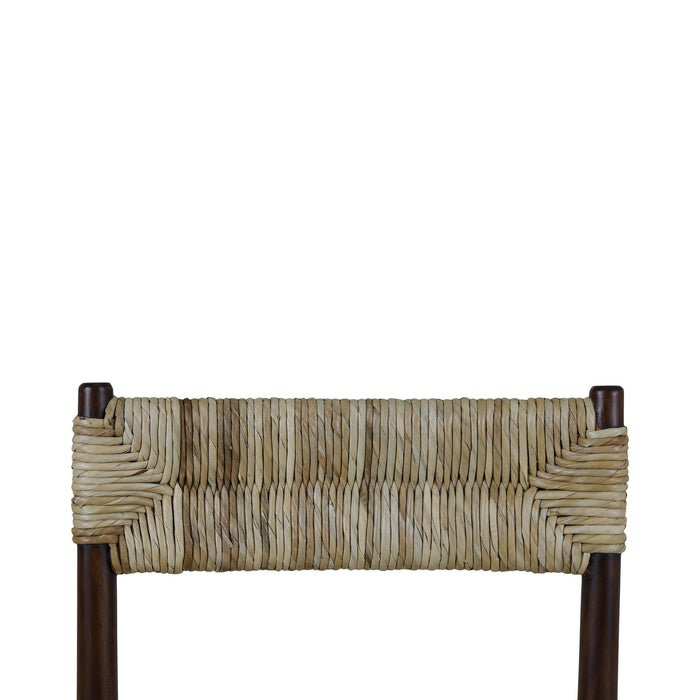 Bramble - Lenox Dining Chair w/ Rush Seat in Matt Teak Brown -Set of 2- 28934MTB----- - GreatFurnitureDeal