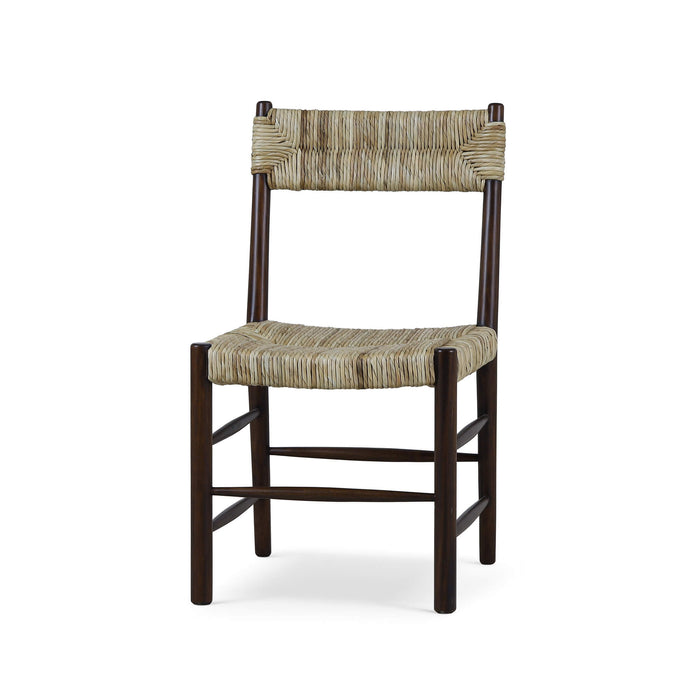 Bramble - Lenox Dining Chair w/ Rush Seat in Matt Teak Brown -Set of 2- 28934MTB----- - GreatFurnitureDeal
