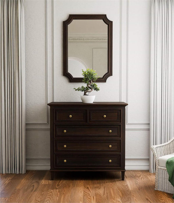 Bramble - Vivienne 5 Drawer Dresser in Walnut - 28937WLT-----