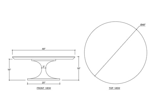 Bramble - Pierre Round Coffee Table in Batavia Black - 28942BBA----- - GreatFurnitureDeal