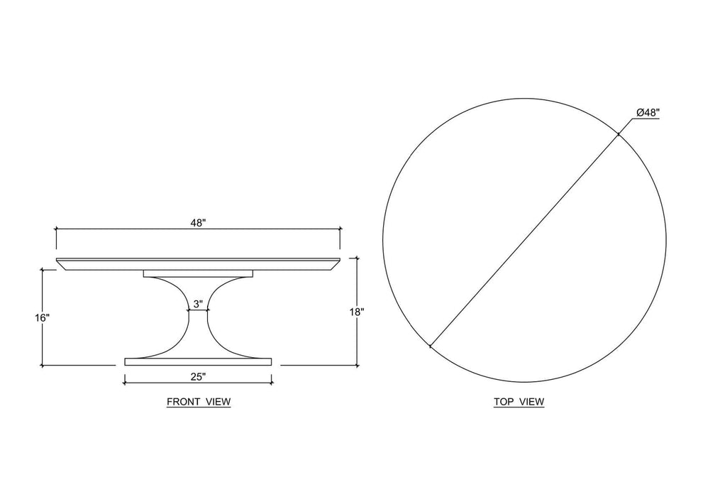 Bramble - Pierre Round Coffee Table in Batavia Black - 28942BBA----- - GreatFurnitureDeal