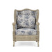 Bramble - Marina Rattan Chair in Natural Rattan w/ Le Jardin Blue Fabric - 28954RNATSA255---- - GreatFurnitureDeal