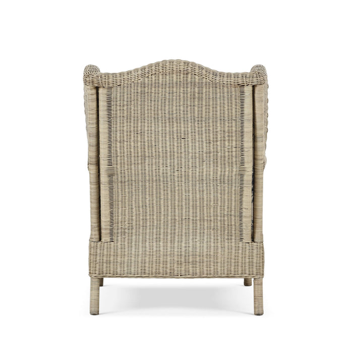 Bramble - Marina Rattan Chair in Natural Rattan w/ Le Jardin Blue Fabric - 28954RNATSA255---- - GreatFurnitureDeal