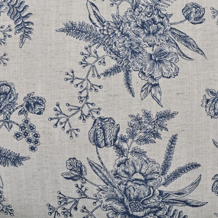 Bramble - Marina Rattan Chair in Natural Rattan w/ Le Jardin Blue Fabric - 28954RNATSA255---- - GreatFurnitureDeal