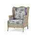 Bramble - Marina Rattan Chair in Natural Rattan w/ Le Jardin Blue Fabric - 28954RNATSA255---- - GreatFurnitureDeal