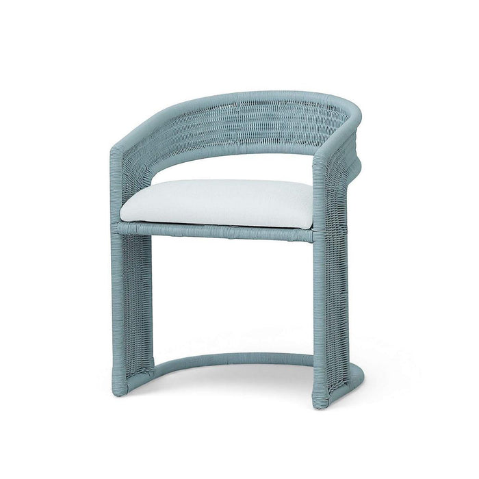 Bramble - Hampton Dining Chair in Ocean Blue w/ Arctic White Performance Fabric Cushion - 28972OCBSF204---NDT - GreatFurnitureDeal