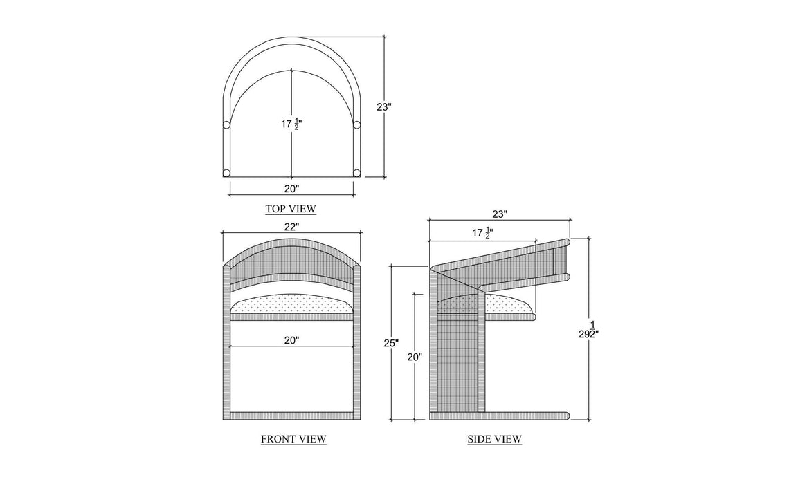 Bramble - Hampton Dining Chair in Rattan Natural w/ Arctic White Performance Fabric Cushion - 28972RNATSF204---- - GreatFurnitureDeal