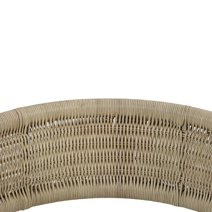 Bramble - Hampton Dining Chair in Rattan Natural w/ Arctic White Performance Fabric Cushion - 28972RNATSF204---- - GreatFurnitureDeal