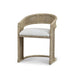 Bramble - Hampton Dining Chair in Rattan Natural w/ Arctic White Performance Fabric Cushion - 28972RNATSF204---- - GreatFurnitureDeal