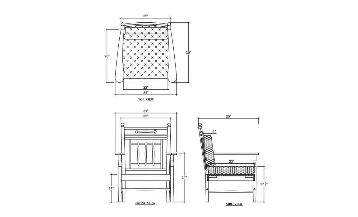 Bramble - Seraphine Lounge Chair w/ Wooden Back - BR-28974