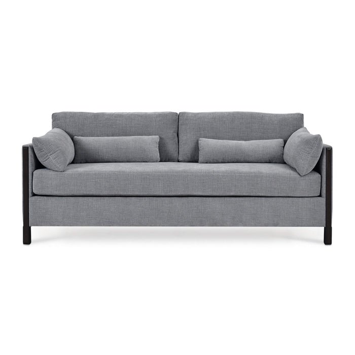 Bramble - Normandy Sofa in Walnut w/ Thames Gray Ashen Performance Fabric - 28999WLTSF245---- - GreatFurnitureDeal