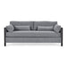 Bramble - Normandy Sofa in Walnut w/ Thames Gray Ashen Performance Fabric - 28999WLTSF245---- - GreatFurnitureDeal