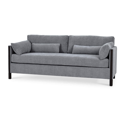 Bramble - Normandy Sofa in Walnut w/ Thames Gray Ashen Performance Fabric - 28999WLTSF245---- - GreatFurnitureDeal