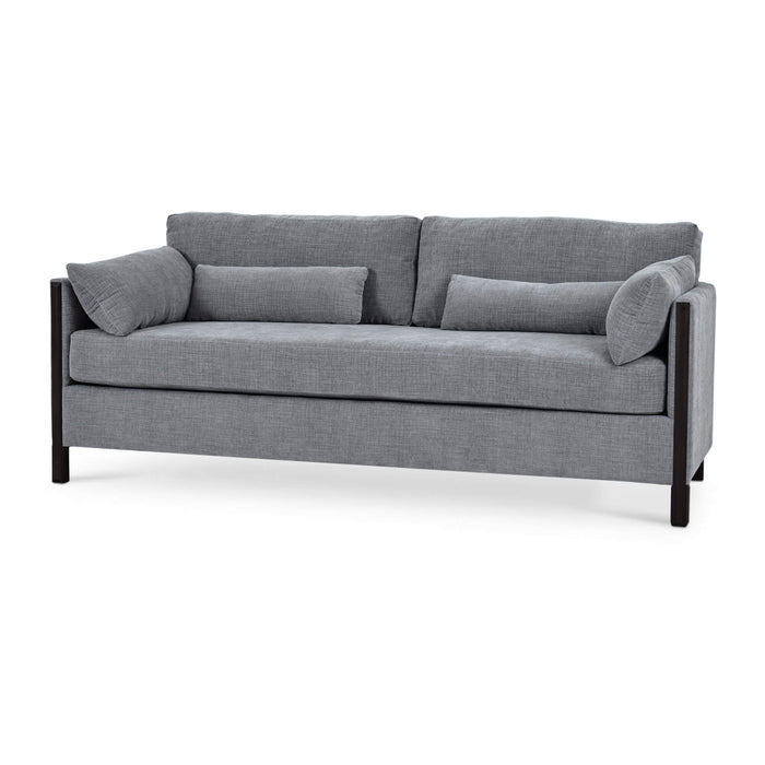 Bramble - Normandy Sofa in Walnut w/ Thames Gray Ashen Performance Fabric - 28999WLTSF245---- - GreatFurnitureDeal
