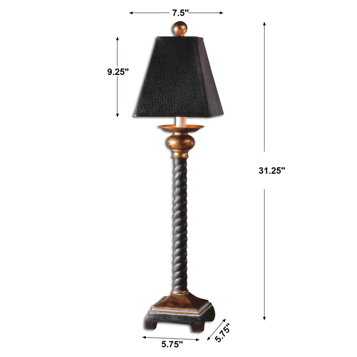Uttermost - Bellcord Black Buffet Lamp - 29007