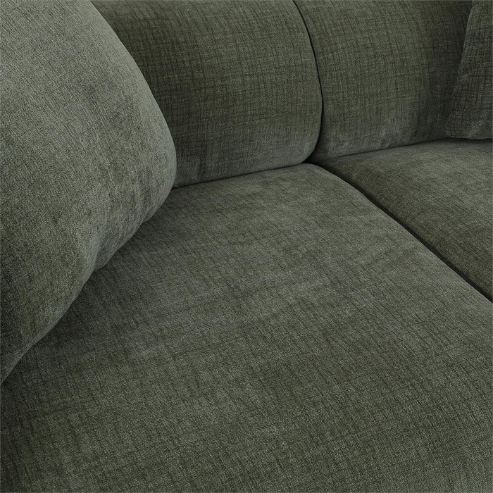 Bramble - Arcadia Sofa in Walnut w/ Thames Moss Green Performance Fabric - 29021WLTSF244----