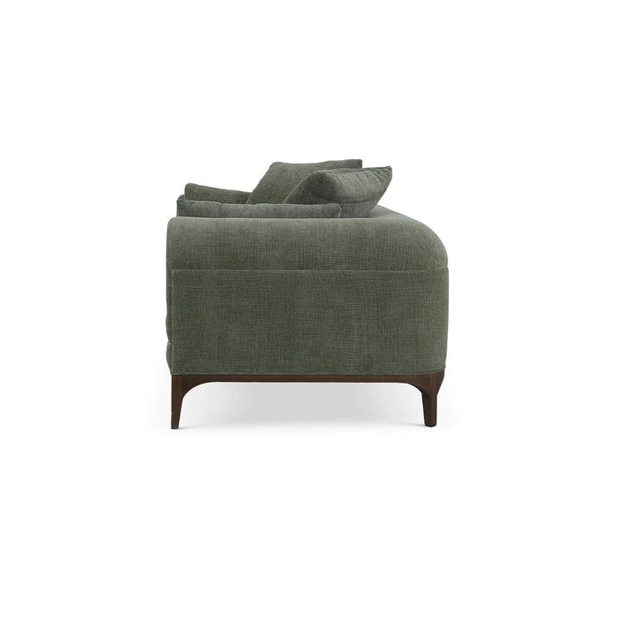 Bramble - Arcadia Sofa in Walnut w/ Thames Moss Green Performance Fabric - 29021WLTSF244----